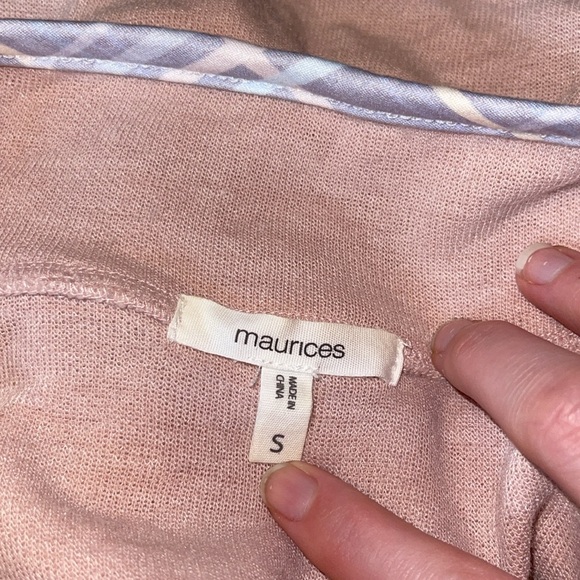 Maurices Pink and White Quilted Pullover Sweatshirt - Picture 3 of 3